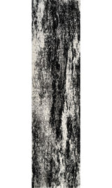 Shag Ridley Gray/Black Rug, Gray, 2'6"x8' Runner