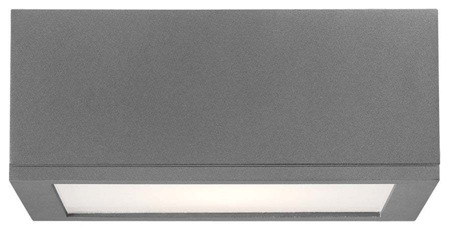 WAC Lighting Rubix 10" Indoor or Outdoor LED Flush Mount, Graphite