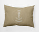 14x20" Gone Forever Overboard Nautical Decorative Indoor Pillow, Taupe