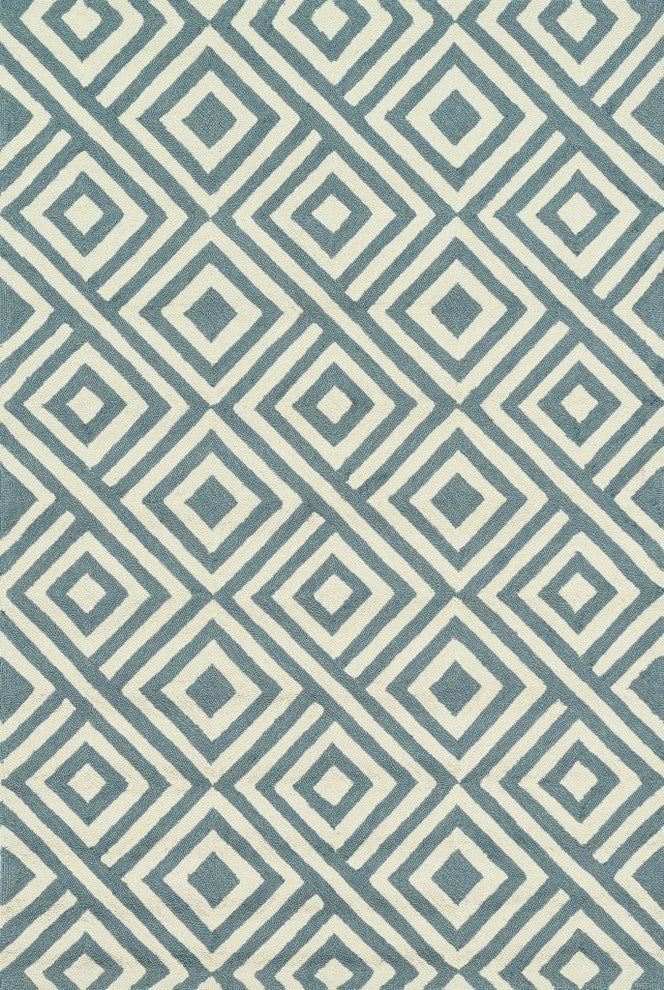 Venice Beach VB-02 Slate-Ivory Area Rug, 3'6"x5'6"