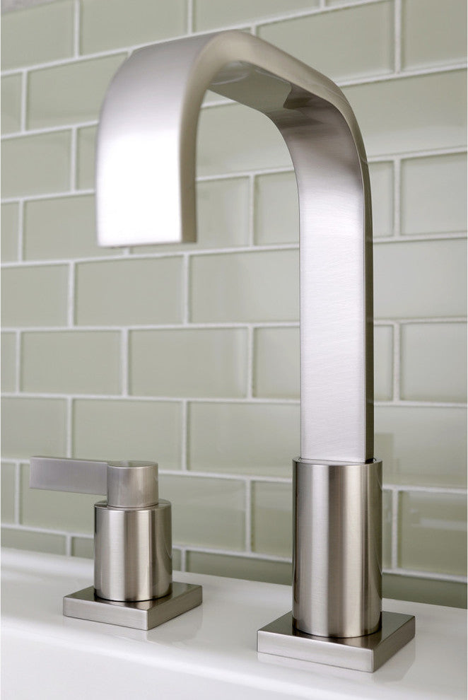 Fauceture Widespread Bathroom Faucet With Retail Pop-Up, Brushed Nickel