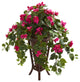 Bougainvillea Artificial Plant in Stand Planter, Pink