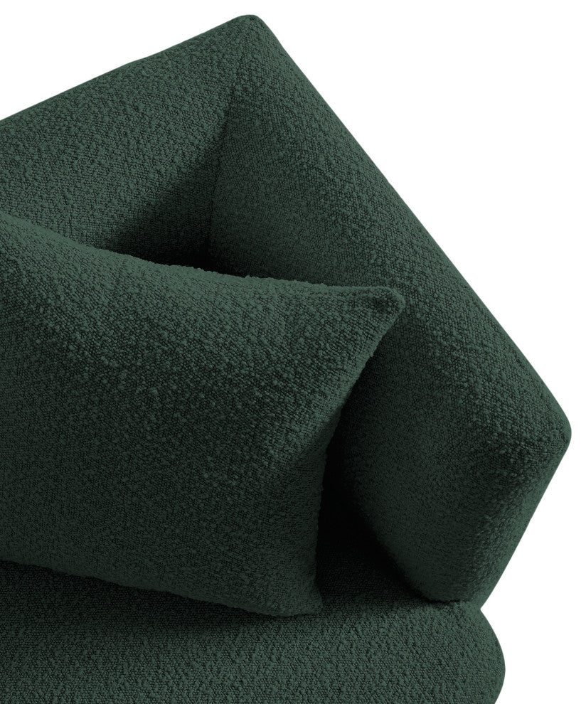 Marcel Boucle Fabric Upholstered Chair, Green