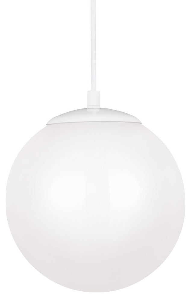 Leo 1-Light Pendant, White
