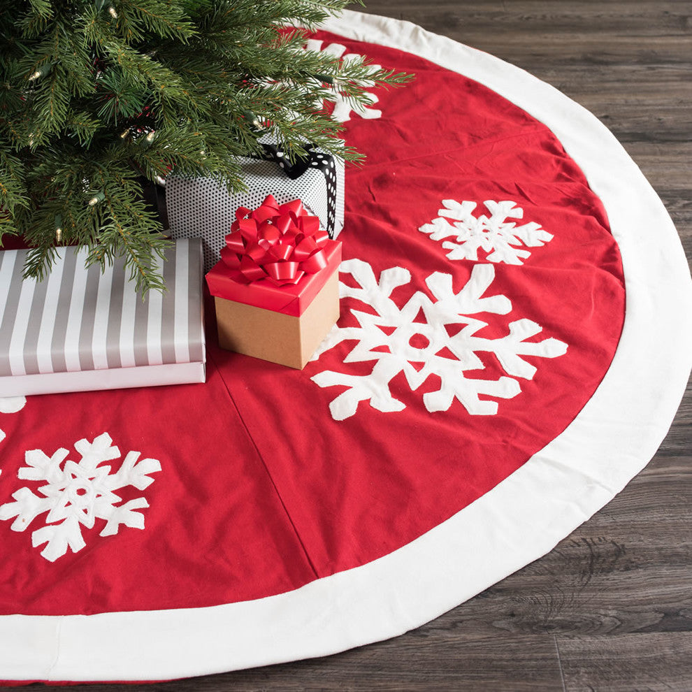 Vickerman Felt Flakes, 60", Tree Skirt