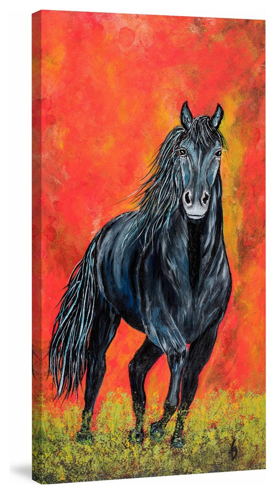 "Shetan" Painting Print on Wrapped Canvas, 12"x24"