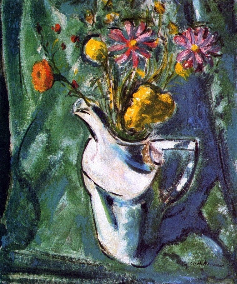 Alfred Henry Maurer Floral Still Life, 20"x25" Wall Decal