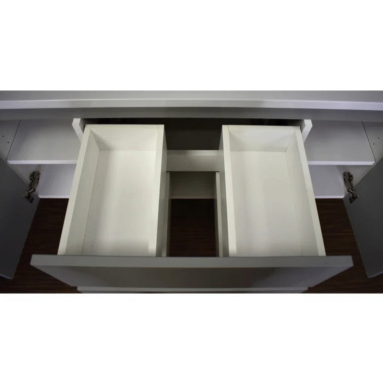 Salt 20Dx48" Floating Bathroom Vanity, Gray With Acrylic Top