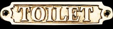 Brass Toilet Plaque