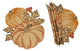 Pumpkin Party Embroidered Cutwork 16-Inch Round Placemats, Set of 4