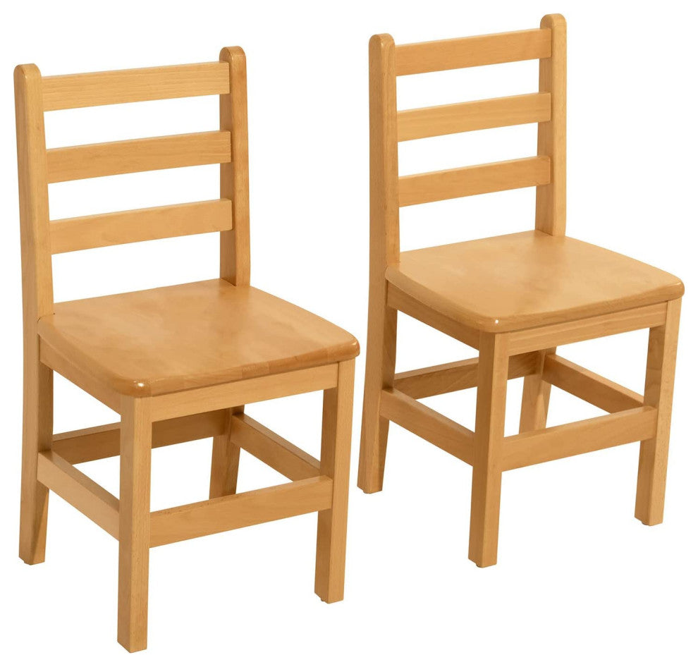 RRI Goods Ladderback Kids Wooden Chair Set of 2, 8"