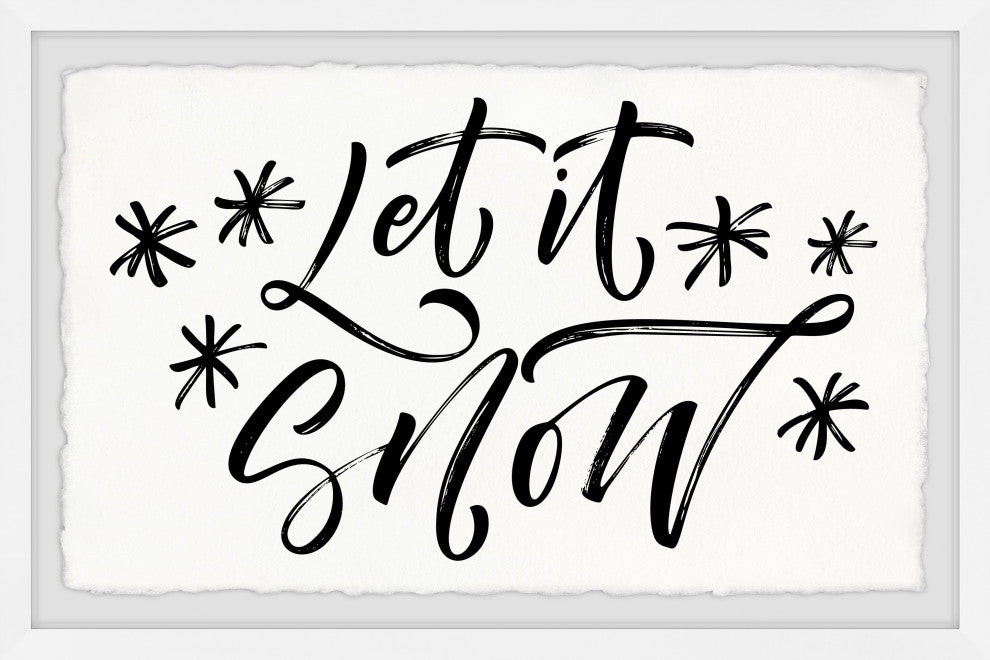 "Let It Snow!" Framed Painting Print, 24x16