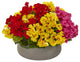 Nearly Natural Geranium Artificial Plant in Stone Planter UV Resistant Assorted