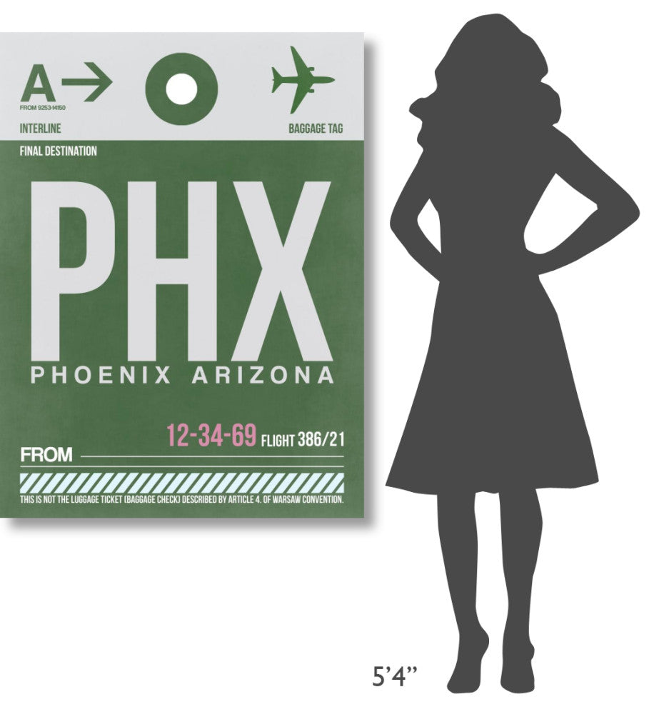 "PHX Phoenix Luggage Tag 1" Fine Art Print