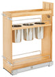 Wood Base Cabinet Utility Pull Out Organizer With Soft Close, 8.75"