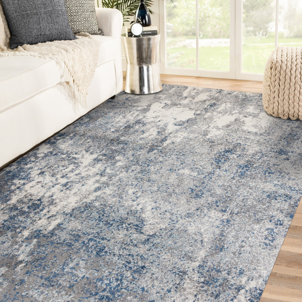 Yasmin Acy Area Rug, Blue, 5'3" x 7'3", Abstract