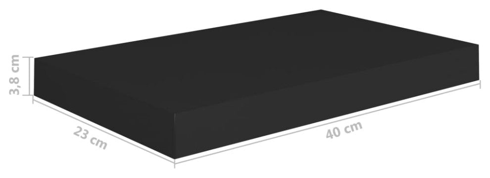 vidaXL Wall Shelf Floating Shelf Display Shelf for Book Wall Mounted Black