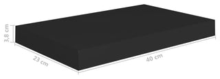 vidaXL Wall Shelf Floating Shelf Display Shelf for Book Wall Mounted Black
