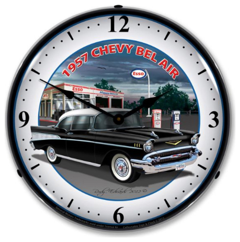 GMRE1205363 1957 Chevy Esso Clock
