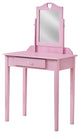 HomeRoots Pink Vanity Mirror and Storage Drawer