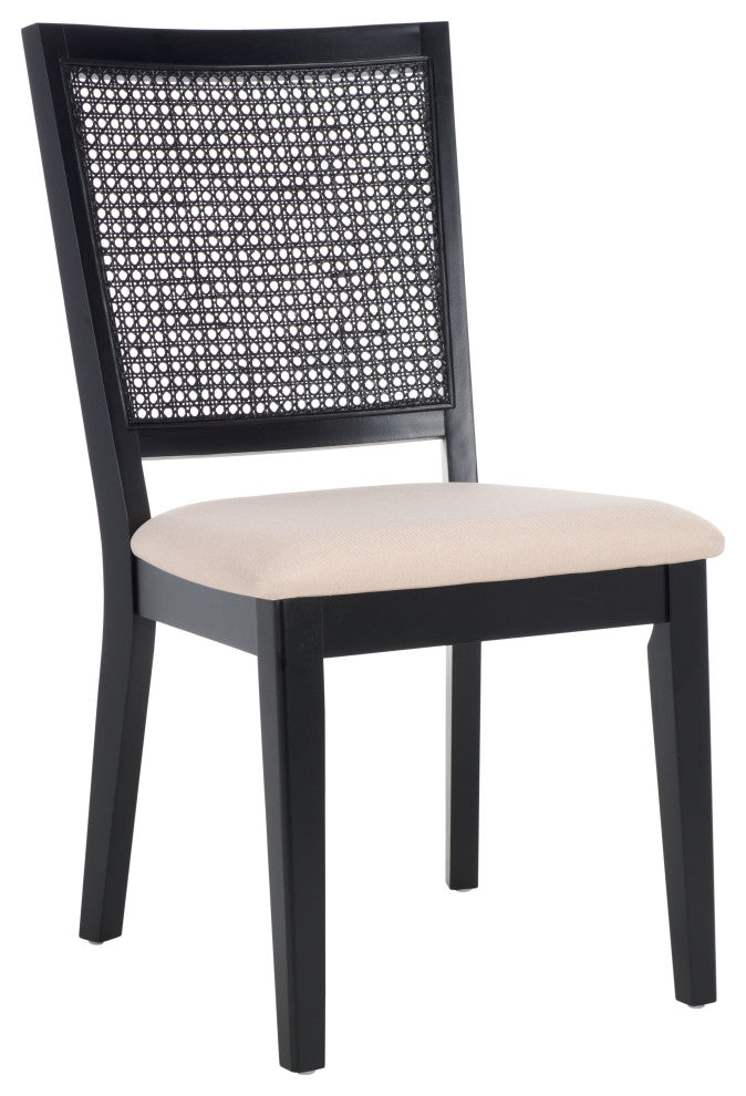 Safavieh Margo Dining Chair, Set of 2, Black/Beige, Black/Beige