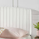 Headboard, Twin Size, Velvet, White, Modern Contemporary, Bedroom Master Suite