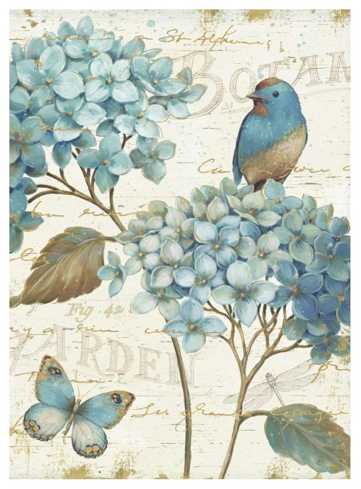 "Blue Garden III Crop" Digital Paper Print by Daphne Brissonnet, 38"x50"