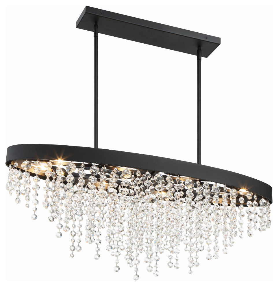 Winham 8-Light Black Forged Chandelier