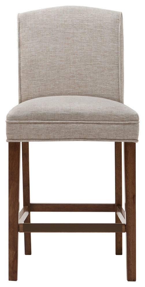 Madison Park Camel Armless Counter Stool Barstool, Cream
