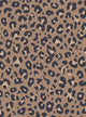 Animal Print Leopard Peel and Stick Vinyl Wallpaper, Dark Natural, 24"w X 60"h