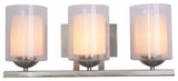 Cosmo 3-Light Bathroom Light, Satin Nickel