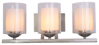 Cosmo 3-Light Bathroom Light, Satin Nickel