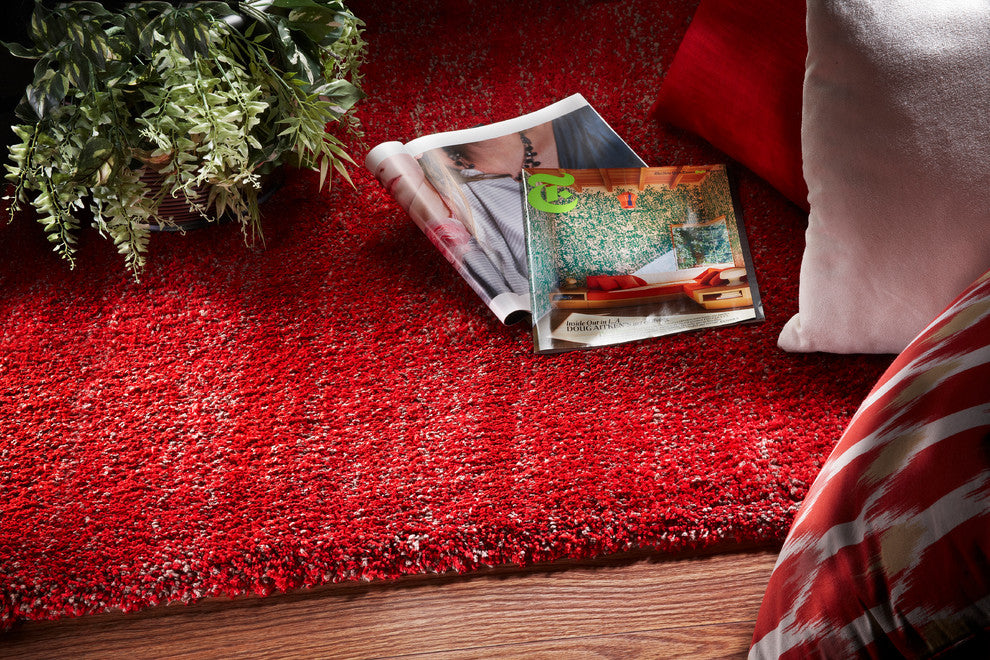 Bliss 1584 Red Heather Shag, 2'3"x7'6" Runner
