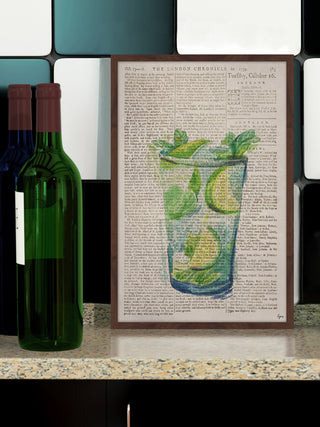 "Mojito on the Rocks" Framed Painting Print, 20"x30"