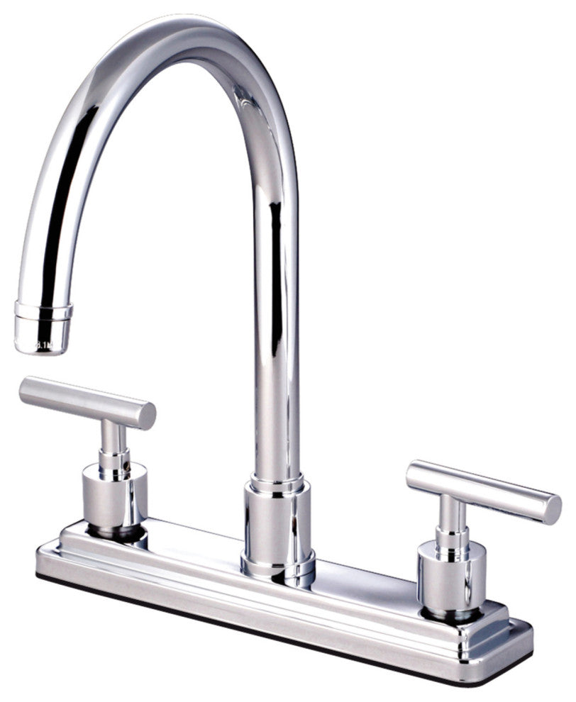 Kingston Brass Centerset Kitchen Faucet, Polished Chrome