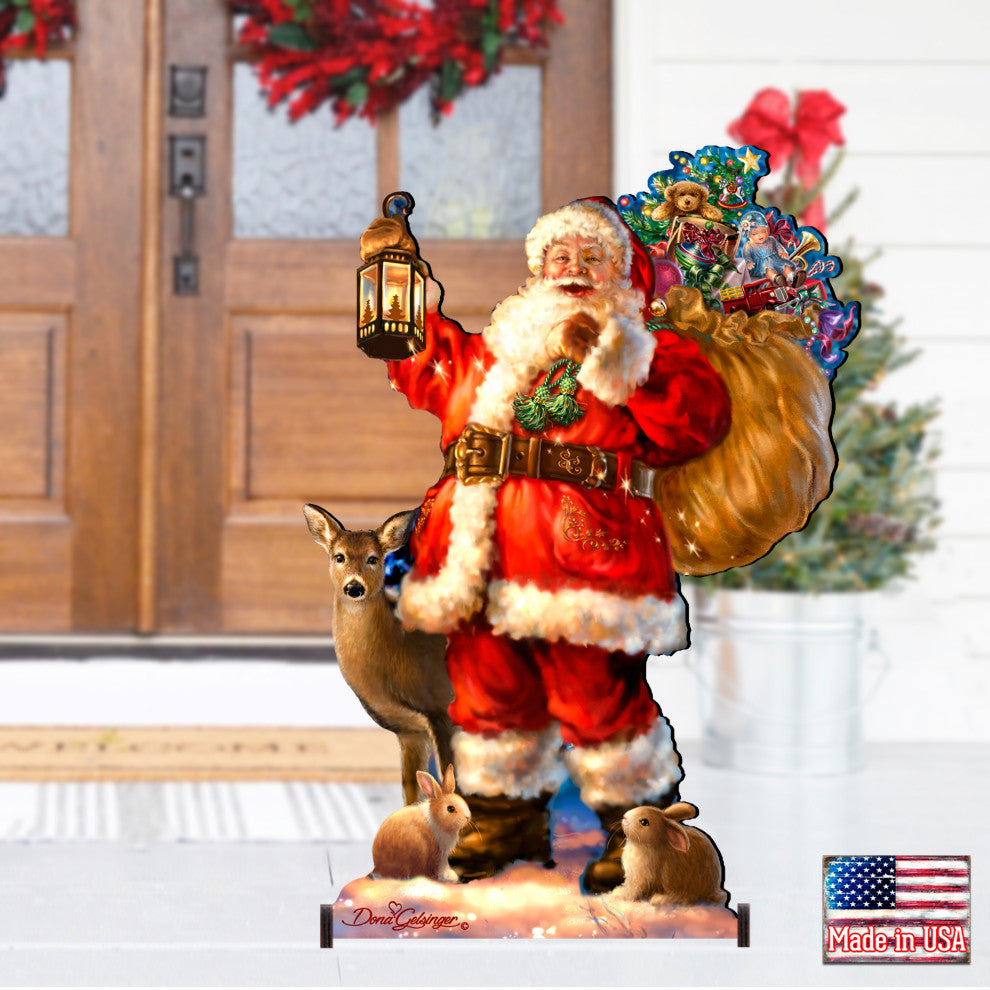 Woodland Santa Home and Outdoor Decor by Dona Gelsinger