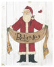 "Vintage St Nick IV on White Wood" Paper Print by Anne Tavoletti, 22"x26"
