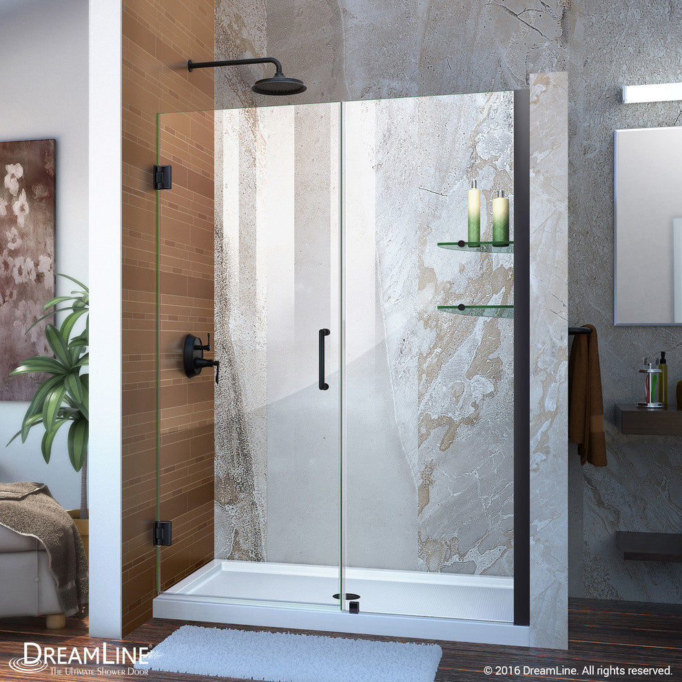 Dreamline Unidoor Min 49" To Max 50" Frameless Hinged Shower Door