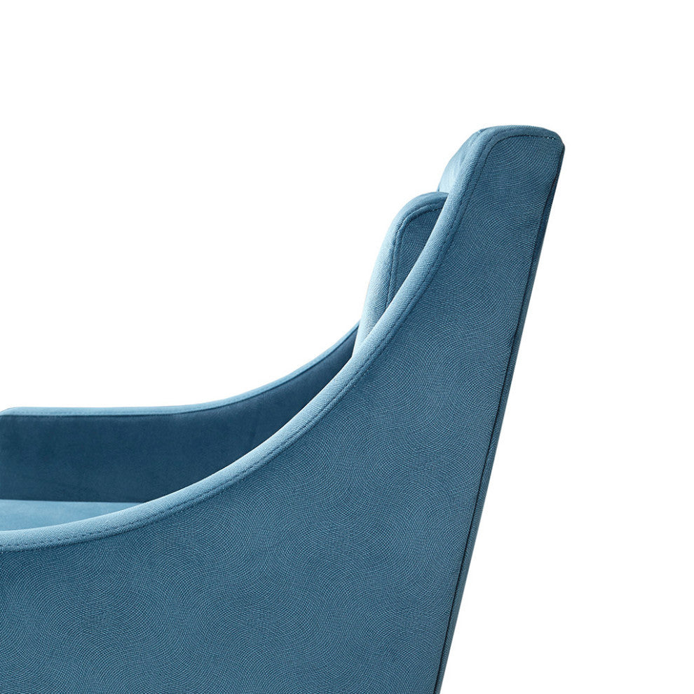 Martha Stewart Anna Upholstered Armchair With Lumbar Pillow, Blue