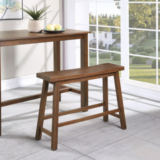 Sonoma Saddle Bench, Chestnut Wire-Brush