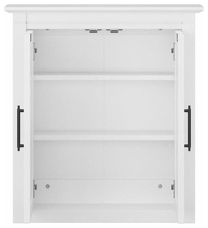 Key West Bathroom Wall Cabinet with Doors in White Ash - Engineered Wood
