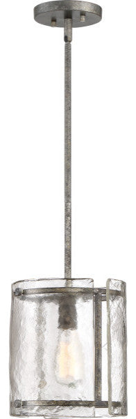 Quoizel FTS1509MM One Light Mini Pendant Fortress Mottled Silver