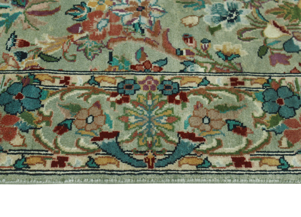 Pak-Persian Eliu Gray/Ivory Runner, 2'6x11'11