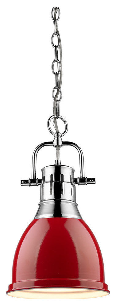 Golden Lighting Duncan Mini Pendant, Chrome