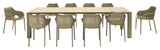 Air XL Extension Dining Set 11-Piece Taupe