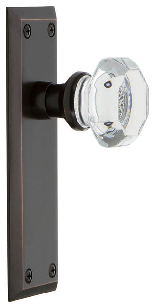 Nostalgic Warehouse NYKWAL_SD_NK Waldorf Lead Crystal Single - Bright Chrome
