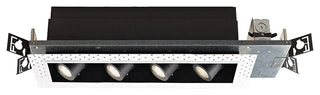 LED Precision Four-Light Non-IC Housing, 3500K Spot, Universal Input and 0-10V