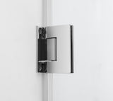 Belmore 44.25"-45.25"x72" Frameless Hinged Shower Door, Chrome
