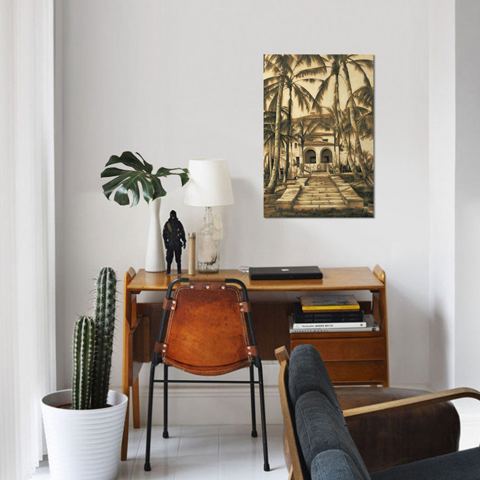 "Entry To Villa" by David Parks, Canvas Print, 18"x12"