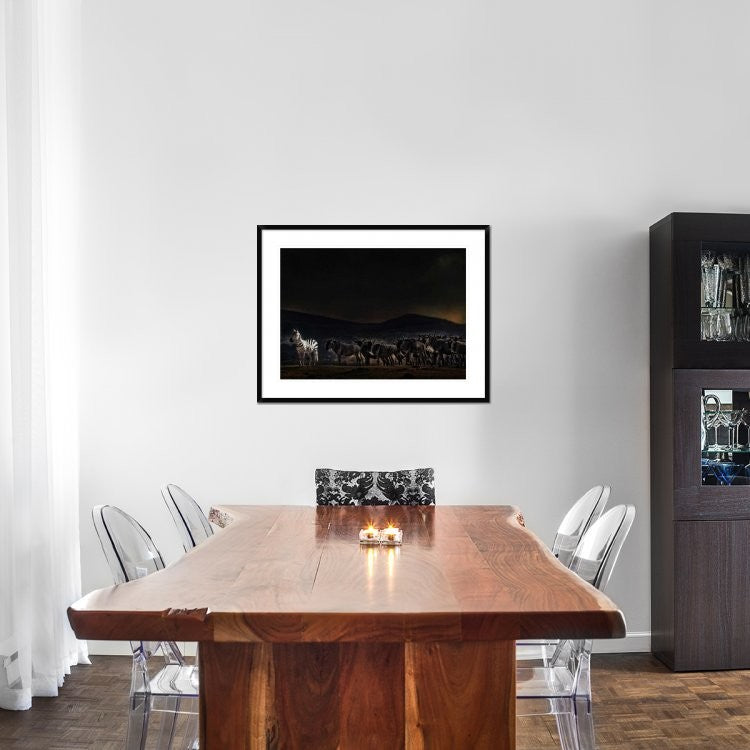 "An Evening In Kenya" Framed Digital Print by Piet Flour, 38"x29"